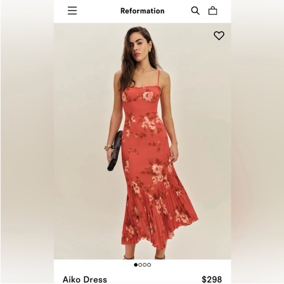 NWT • Aiko dress in coral bloom - Picture 2 of 6